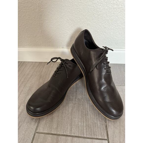 NO BULL DRESS SHOES MENS 11.5 WOMENS 13 BROWN LEATHER $199 - Picture 3 of 9